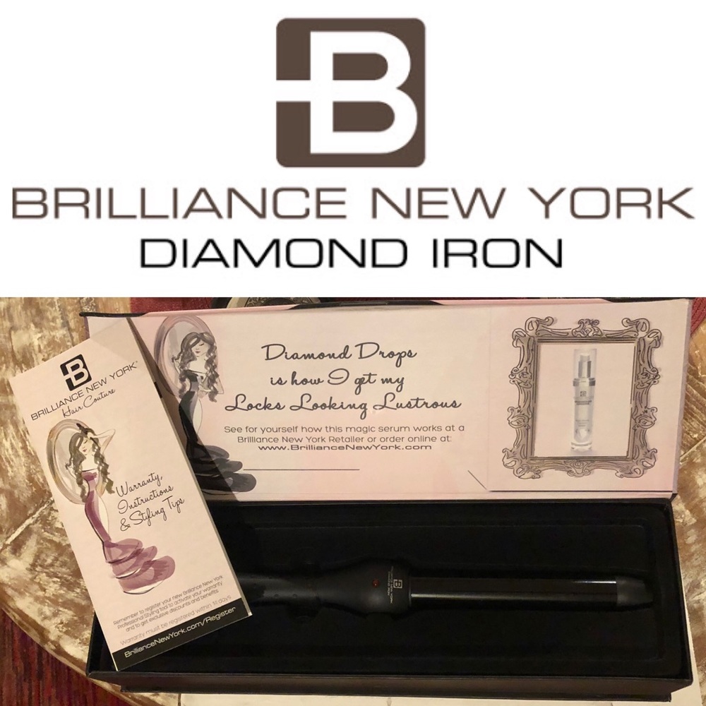 🆕 Clipless Diamond Iron Curling Wand 1” Hot Tool